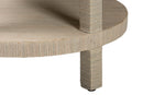 Milano Bohemian Woven Grasscloth End Table Baxton