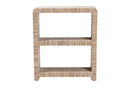 Waldmann Bohemian Woven Grasscloth Bookshelf Baxton