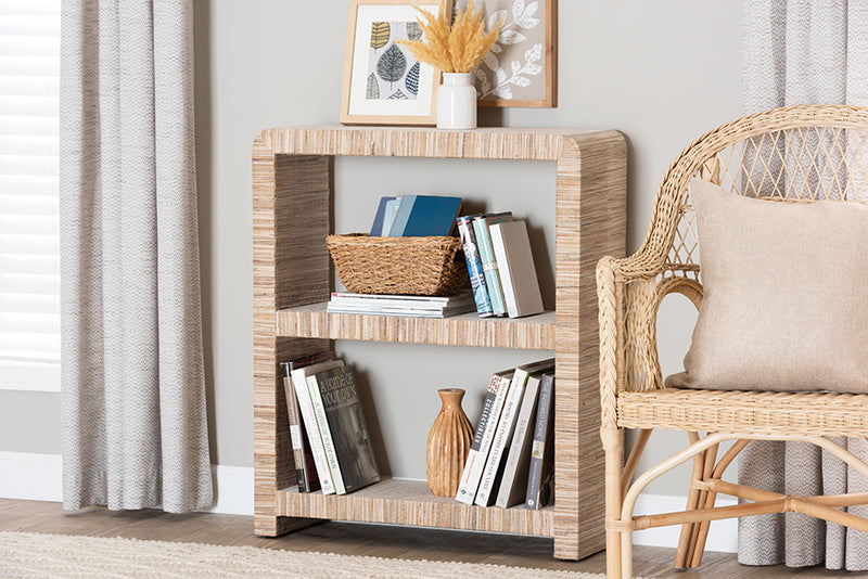 Waldmann Bohemian Woven Grasscloth Bookshelf