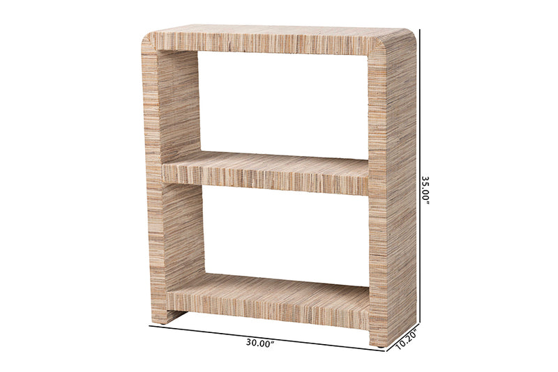 Waldmann Bohemian Woven Grasscloth Bookshelf