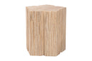 Wakana Bohemian Woven Grasscloth End Table Baxton