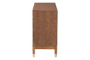 Monica Ash Walnut Wood 6-Drawer Dresser Baxton