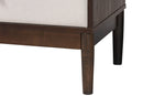 Verene Beige Fabric and Wenge Brown Wood 6-Drawer Dresser Baxton