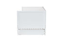 Ygritte Modern White Scalloped Wood Twin Daybed with Trundle Baxton