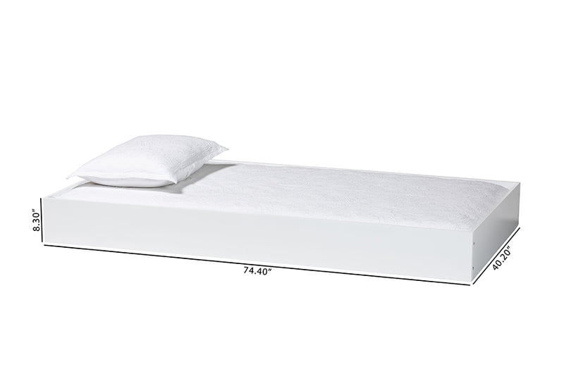 Ygritte Modern White Wood Twin Trundle