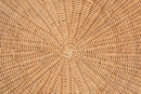 Claire Scallop Natural Rattan Ottoman w/Cushion Baxton