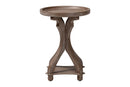 Fleur Antique Brown Wood End Table Baxton