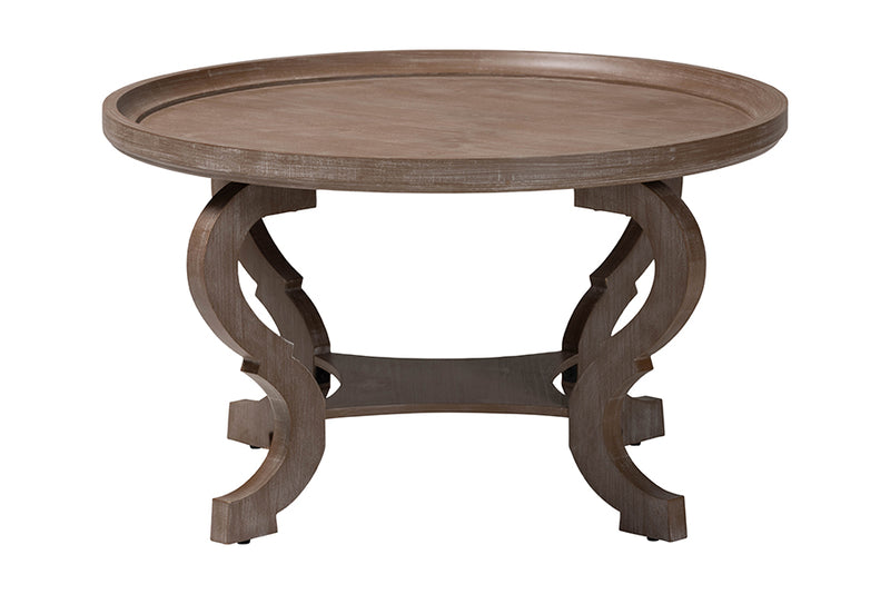 Cormier French Country Antique Brown Wood Coffee Table