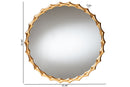 Clive Antique Goldleaf Bamboo-Border Accent Wall Mirror Baxton