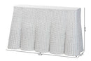 Claire Bohemian White Scallop Rattan Console Table Baxton