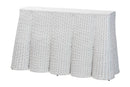 Claire Bohemian White Scallop Rattan Console Table Baxton