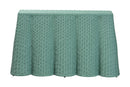 Claire Bohemian Seafoam Green Scallop Rattan Console Table Baxton