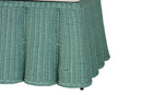 Claire Bohemian Seafoam Green Scallop Rattan Ottoman Baxton