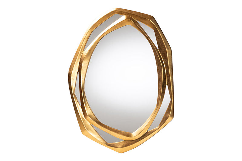 Semira Antique Goldleaf Accent Wall Mirror Baxton