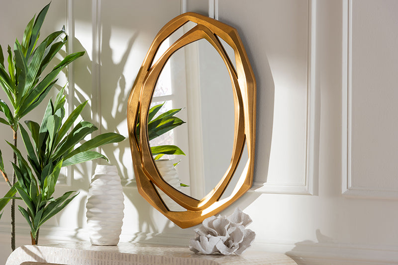 Semira Antique Goldleaf Accent Wall Mirror