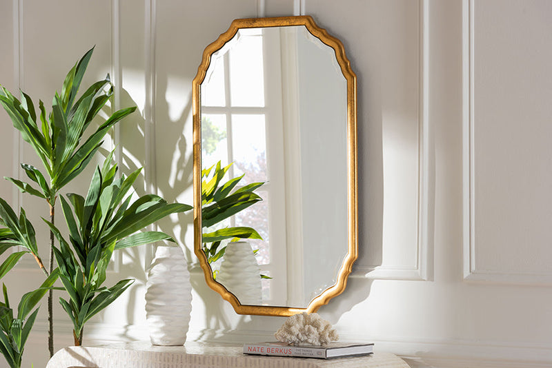 Laymi Antique Goldleaf Accent Wall Mirror Baxton