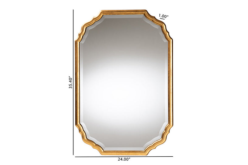 Laymi Antique Goldleaf Accent Wall Mirror Baxton