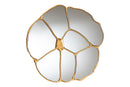 Kyren Antique Goldleaf Flower Accent Wall Mirror Baxton