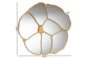 Kyren Antique Goldleaf Flower Accent Wall Mirror Baxton