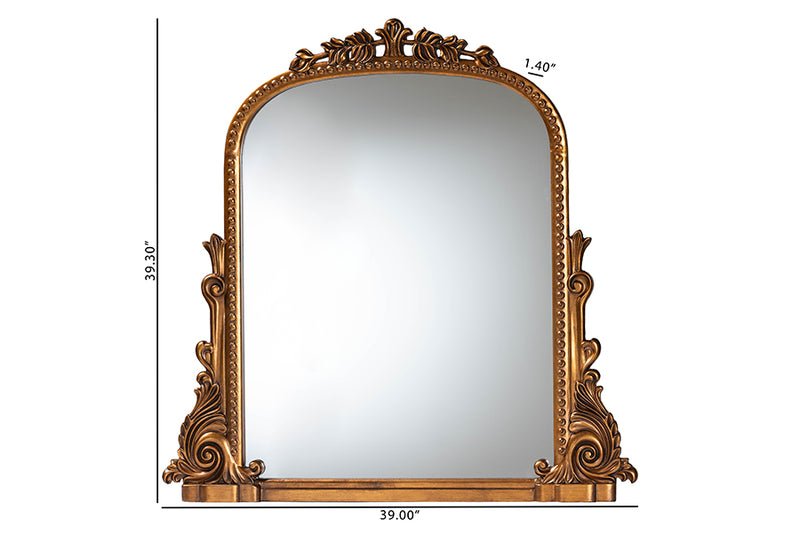 Carice Baroque Antique Goldleaf Accent Mirror