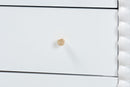 Laverne White Bobbin Wood 4-Drawer Chest Baxton