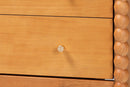 Laverne Oak Brown Bobbin Wood 4-Drawer Chest Baxton