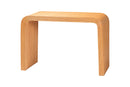 Delara Bohemian Light Honey Fluted Rattan Console Table Baxton