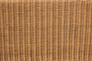 Salman Handwoven Natural Rattan Bench with Scalloped Detailing Baxton