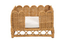 Claire Bohemian Light Honey Rattan Pet Bed Baxton