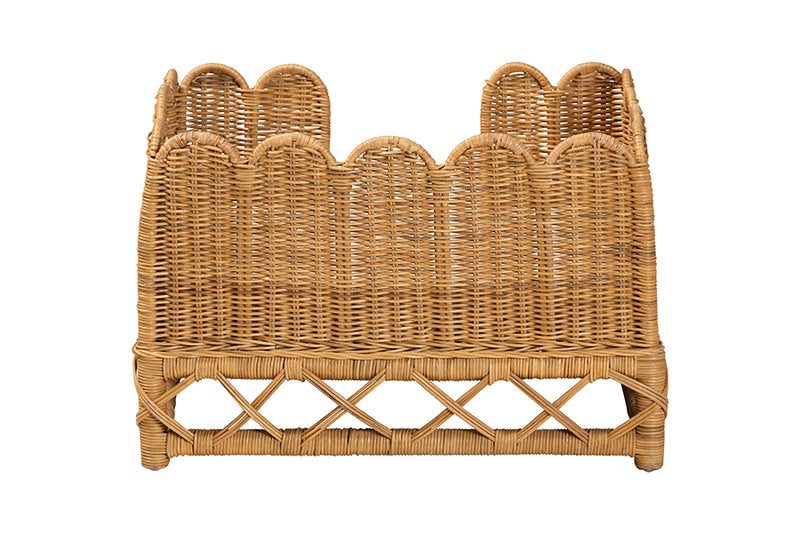 Claire Bohemian Light Honey Rattan Pet Bed