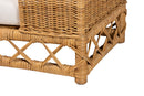 Claire Bohemian Light Honey Rattan Pet Bed Baxton