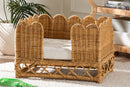 Claire Bohemian Light Honey Rattan Pet Bed Baxton