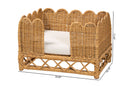 Claire Bohemian Light Honey Rattan Pet Bed Baxton