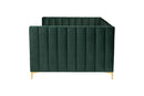 Noleta Emerald Green Velvet and Gold Metal Full Daybed Baxton