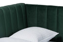 Noleta Emerald Green Velvet and Gold Metal Full Daybed Baxton