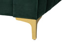 Noleta Emerald Green Velvet and Gold Metal Full Daybed Baxton