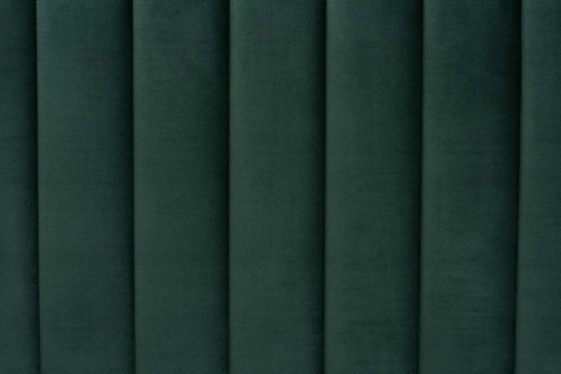 Noleta Emerald Green Velvet and Gold Metal Full Daybed Baxton