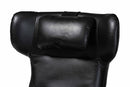 Sage Modern Black Faux Leather 2Pc Lounge Chair and Footrest Set Baxton