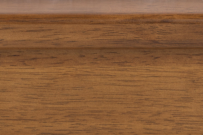 Miyagi Japandi Dark GrayTeddy Fabric and Walnut Brown Wood Queen Bed Baxton