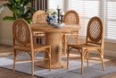 Virden Natural Rattan Dining Set Baxton