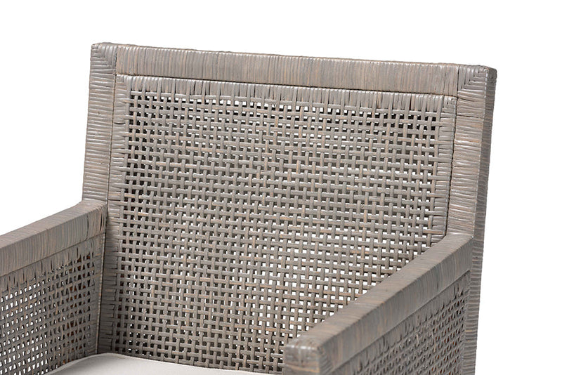 Trianna Natural Rattan Dining Armchair Baxton