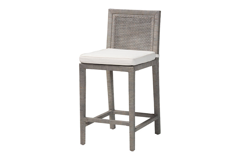 Lumines Natural Rattan Counter Stool Baxton