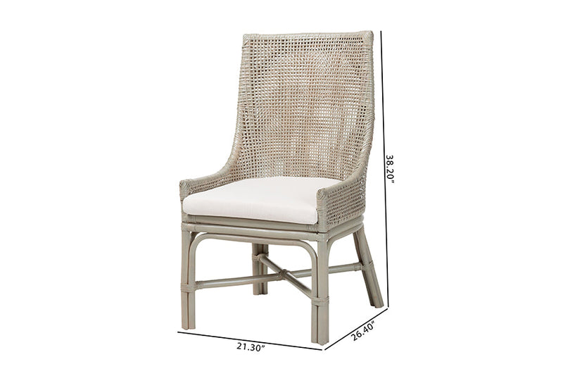 Saverio Rattan Dining Chair with Cushion Baxton
