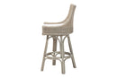 Saverio Swivel Rattan Bar Stool with Cushion Baxton