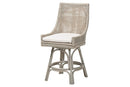 Saverio Swivel Rattan Counter Stool with Cushion Baxton