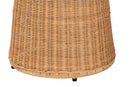 Caia Round Natural Rattan End Table Baxton