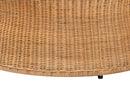 Carmiya Round Natural Rattan Coffee Table Baxton