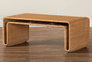 Matana Bohemian Light Honey Rattan Coffee Table Baxton