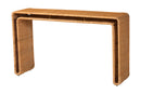 Matana Bohemian Light Honey Rattan Console Table Baxton