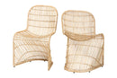 May Bohemian Light Honey Rattan S-Curve Dining Chair Baxton